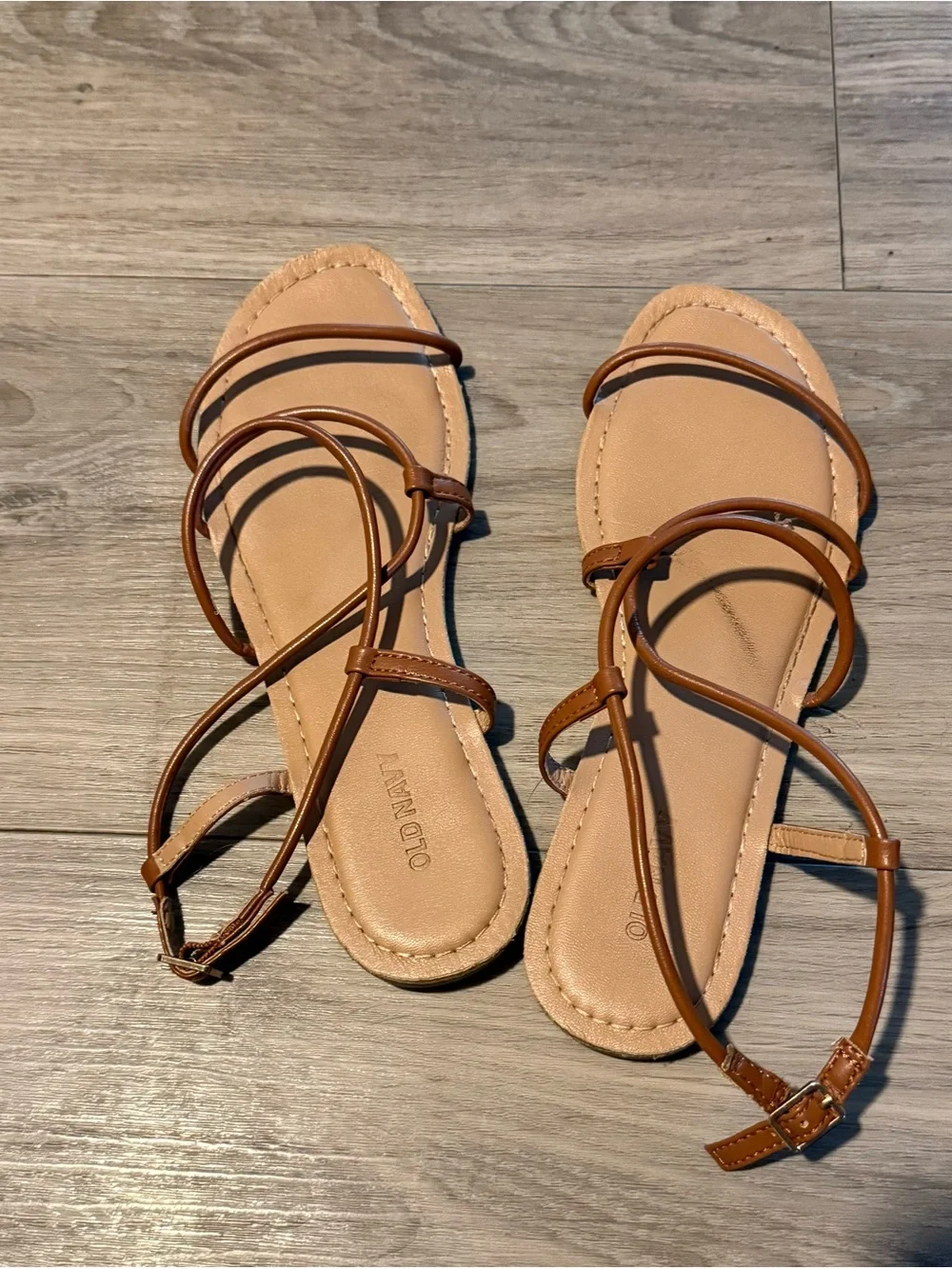Old Navy Brown Strappy Flat Sandals